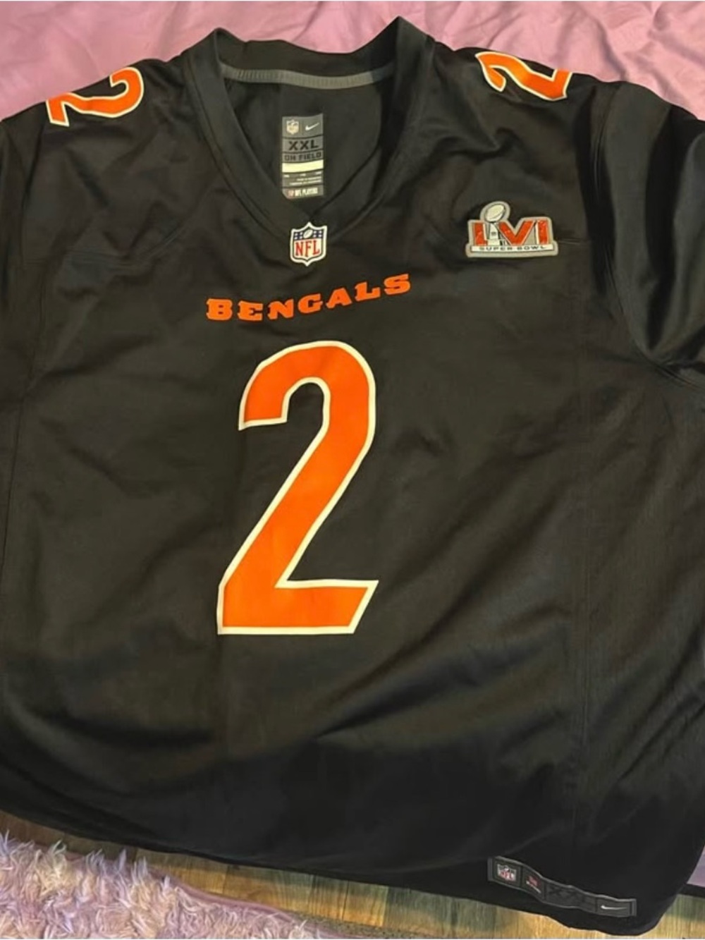 NFL Bengals Black and Orange Number 2 McPherson Jersey